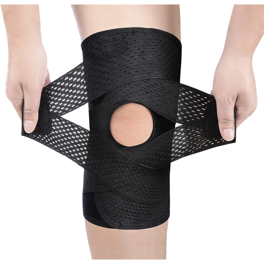 VivaFit Tépőzáras Térdrögzítő Keresztpántokkal és Fém Merevítéssel